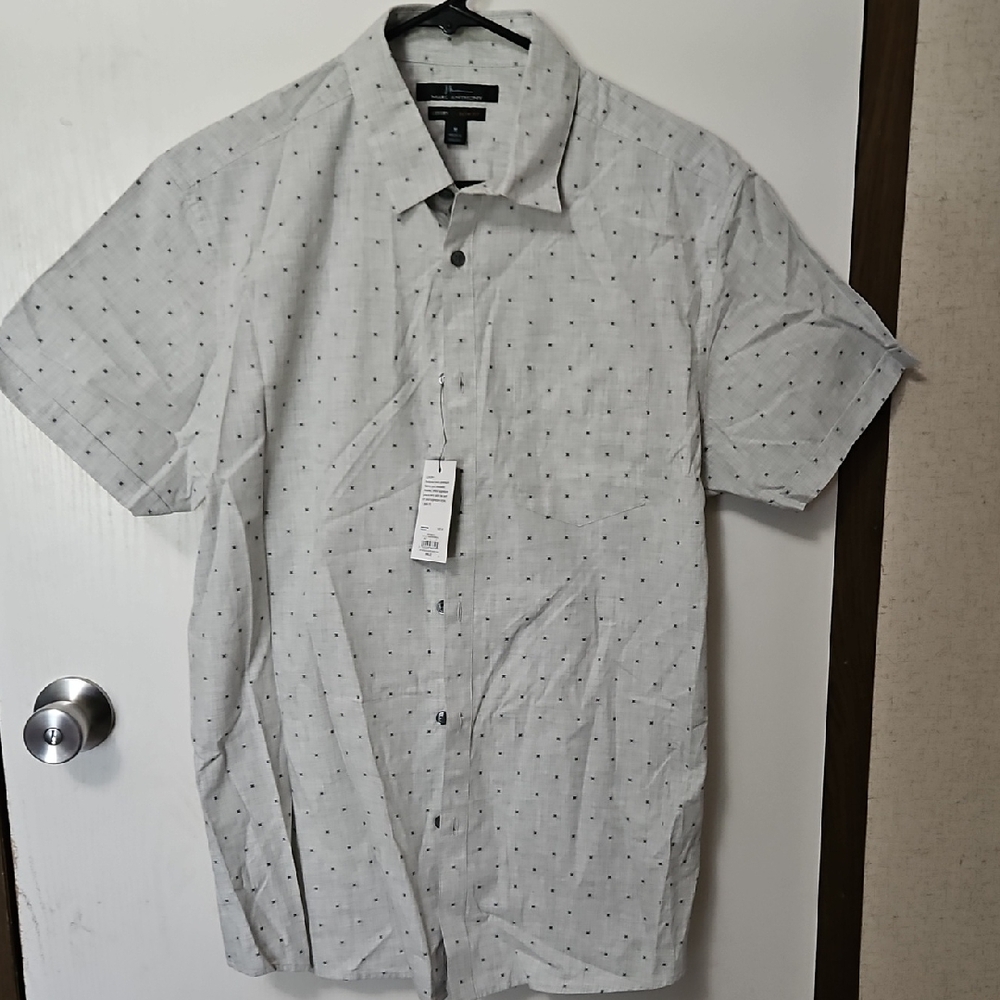 Marc Anthony Gray Dress Shirt with Subtle Texture